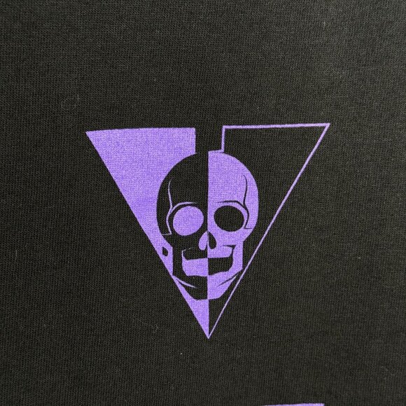 Cloak Occultis Aperta Black T-Shirt With Purple Graphic Print, S - Picture 6 of 7